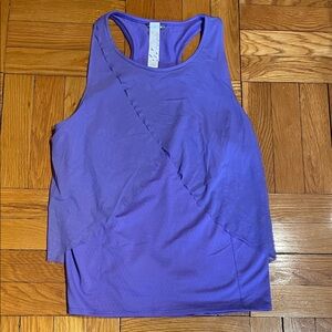 Oiselle purple tank top with mesh overlay. Size 06